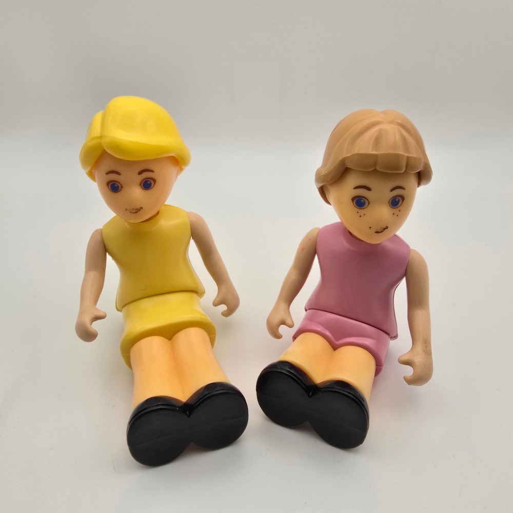 Vintage Little Tikes Dollhouse Family Mom & Daughter Doll Plastic Toy Figure